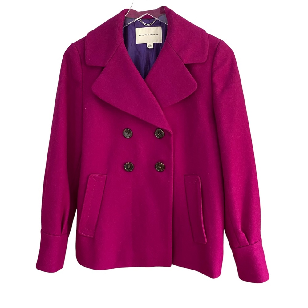 Banana Republic ~ Pink Wool Peacoat